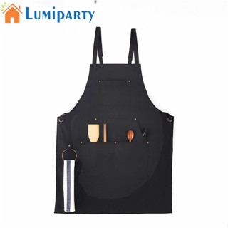 Lumiparty ผ้ากันเปื้อน ผ้ายีน อเนกประสงค์ ขนาดใหญ่ สามารถปรับได้ เหมาะกับใส่ทํางานบาร์บีคิว สําหรับผู้ชาย และผู้หญิง