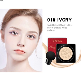 O&amp;#39;CHEAL Red Air Cushion BB Cream for Flawless Long Lasting Makeup with Oil Control คอนซีลเลอร์ผิวหน้าสูตรกันน้ำ ทนทานต่อเหงื่อและความชื้น puueqg