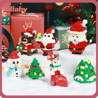 Lullaby โมเดลฟิกเกอร์พลาสติก รูปซานตาคลอส สโนว์แมน ขนาดเล็ก สําหรับตกแต่งปาร์ตี้คริสต์มาส