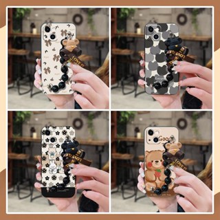 Simplicity Skin-friendly feel Phone Case For iphone14 Plus silicone phone case Black pearl pendant Anti-knock Cartoon