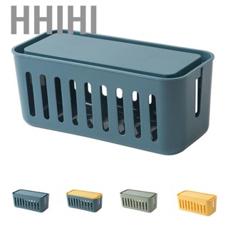 Hhihi Power Strip Storage Box Hollow Heat Dissipation Simple 6 Charging Hole Cord Cable Container for Home