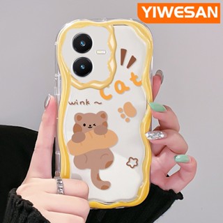 เคสโทรศัพท์มือถือ ซิลิกาเจลนิ่ม ใส กันกระแทก ลายแมวน่ารัก สําหรับ VIVO Y22 Y22s