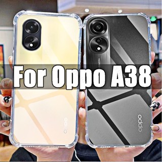 เคสโทรศัพท์ซิลิโคน TPU ใส แบบนิ่ม กันกระแทก ป้องกันรอยขีดข่วน สําหรับ Oppo A38 A 38 6.56 นิ้ว CPH2579