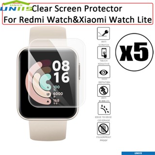 Uniis 5 ชิ้น ป้องกันหน้าจอ HD นิ่ม ป้องกัน สําหรับ Watch Lite &amp; Redmi Watch