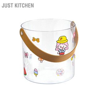  Just Kitchen สัตว์เลี้ยงถังน้ำแข็งขนาดเล็กในครัวเรือนน้ำแข็งใสไวน์บาร์เรลปิคนิคเบียร์เครื่องดื่มถังน้ำแข็ง