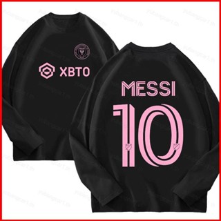 Yb1 Messi Inter Miami CF 10 MLS XBTO เสื้อยืดแขนยาว ผ้าฝ้าย ลายฟุตบอล star coth BY1