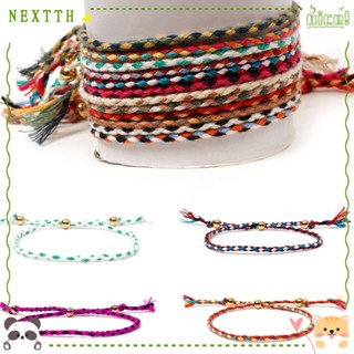 Nextth สร้อยข้อมือเชือก สีแดง พร้อมตะขอ ปรับได้