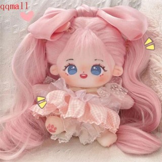 Qqmall BJD SD วิกผมหางม้าไฟเบอร์ ทนความร้อน สีน้ําตาลยาว สีชมพู สําหรับตุ๊กตาทุกตัว