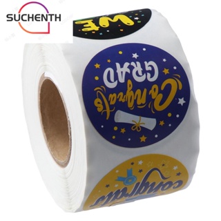 Suchenth สติกเกอร์ฉลาก ทรงกลม มีกาวในตัว 1.5 นิ้ว สําหรับตกแต่งซองจดหมาย การ์ด