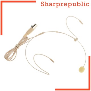 [Sharprepublic] ชุดหูฟังไมโครโฟน แบบเกี่ยวหู ขนาดเล็ก XLR 3Pin 4Pin 3.5 มม. สีเบจ