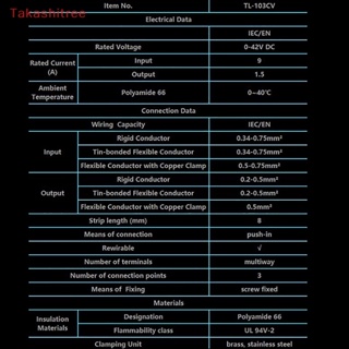 (Takashitree) บล็อกแยกสายไฟ แรงดันต่ํา เชื่อมต่อเร็ว 3 พอร์ต สําหรับขั้วต่อสายไฟ Led Lighg