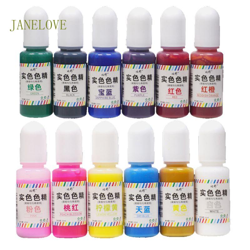 Jlove สีเรซิ่น 12 สี สําหรับทําเครื่องประดับ งานฝีมือ