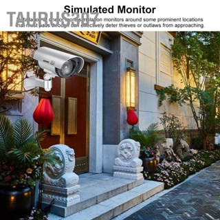  Taurus307 กล้องรักษาความปลอดภัยกล้องวงจรปิดจำลองแบบไม่เหนี่ยวนำพร้อมไฟกระพริบ LED สีแดงจำลองสีเงิน