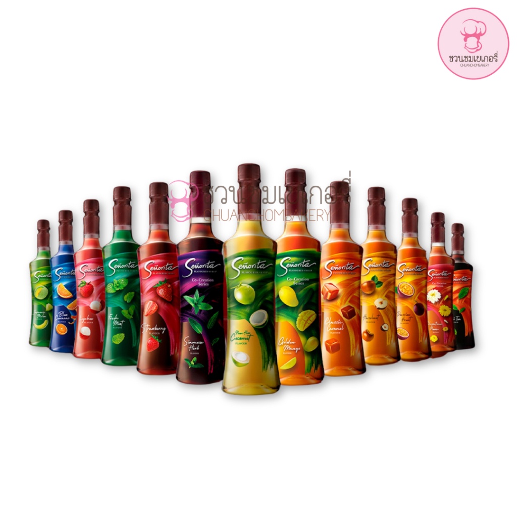 ไซรัป Senorita Syrup  พรีเมี่ยมไซรัป 750ml ที่ให้กลิ่นหอมละมุน และช่วยชูรสชาติความอร่อยกลมกล่อม ให้กลิ่นหอมละมุล