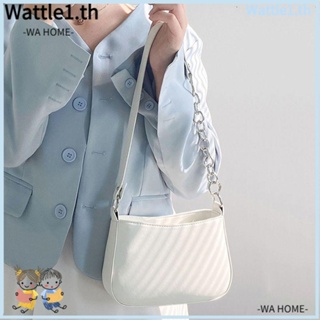 Wttle กระเป๋าสะพายไหล่ ทรงคลัทช์ สีพื้น เรียบง่าย สําหรับผู้หญิง