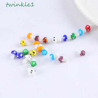 Twinkle1 ลูกปัดเห็ด บุคลิกภาพ 10 ชิ้น / ถุง ผู้หญิง สร้อยคอ สร้อยข้อมือ แฮนด์เมด DIY งานฝีมือ