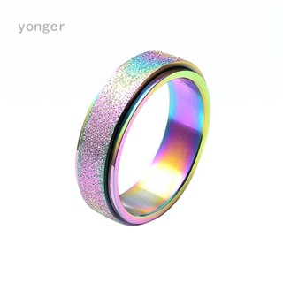 Yonger แหวนเหล็กไทเทเนียม เครื่องประดับแฟชั่น สําหรับผู้หญิง และผู้ชาย