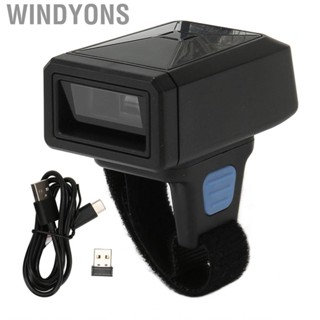 Windyons Ring Barcode   Wearable Rotatable Scanning Head 2.4G 1D  Bar Code  400mAh  for Tablet