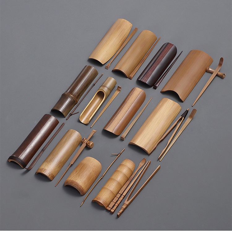 [Uayun] ชุดถ้วยชาไม้ไผ่ แฮนด์เมด สามชิ้น