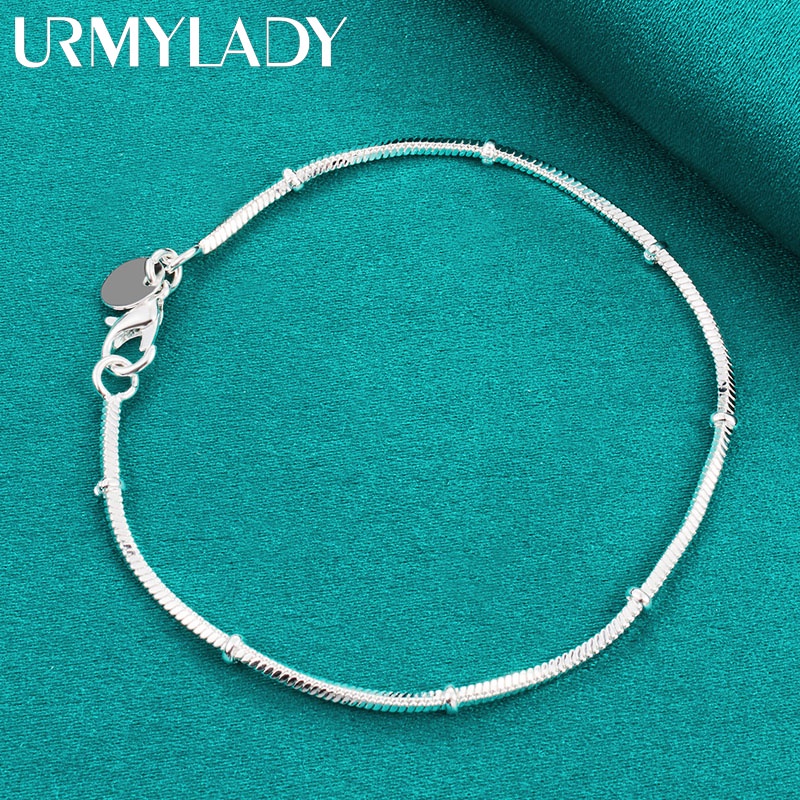 Urmylady สร้อยข้อมือเงินแท้ 925 จี้งู 2 มม. เครื่องประดับแฟชั่น สําหรับผู้หญิง ผู้ชาย งานหมั้น ปาร์ตี้ งานแต่งงาน