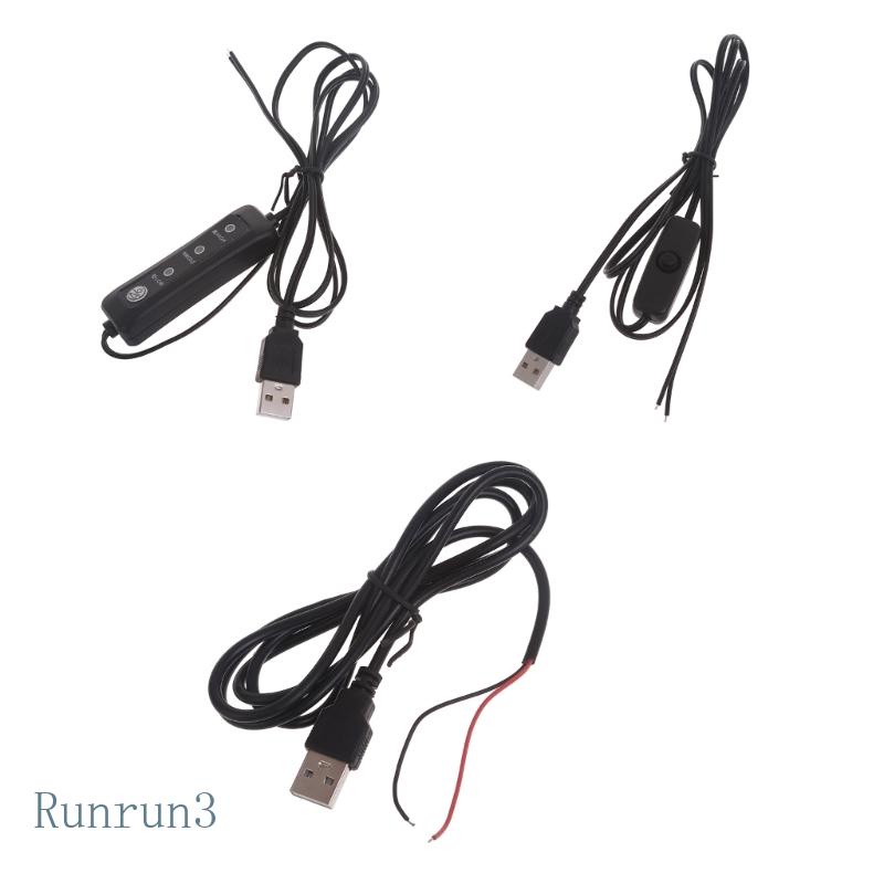 Runny ปลั๊ก USB 2 0 A ตัวผู้ และ 2 Pin 2 สาย 2 สาย สายชาร์จเชื่อมต่อ DIY สําหรับ 5V USB