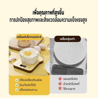 เครื่องชั่งในครัว ปรับได้4หน่วย แบบดิจิตอล จอLED 5kg/1g แม่นยำถึง1g แถมถ่าน2ก้อน ทนทาน