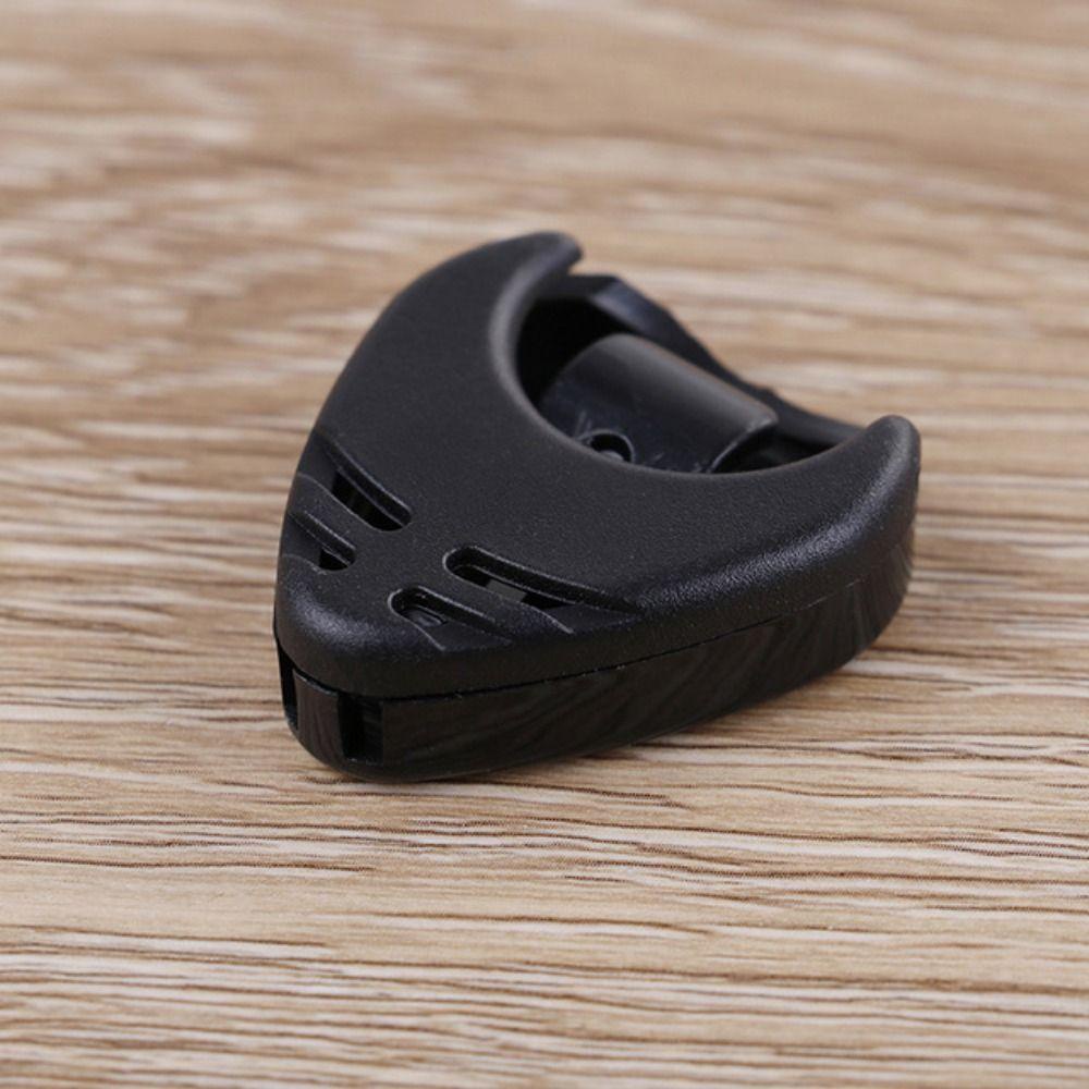 SOMEDAY 10PCS Guitar Picks & Guitar Pick Holder, Random Color Stick-on Holder Acoustic Guitar Pick, Guitar Paddle Amber Artistic 0.46/0.71/1.0MM Finger Guitar Pick Ukulele ราคา ถูกที่สุด ดีลบีเคเค แกลเลอรีภาพที่ 2