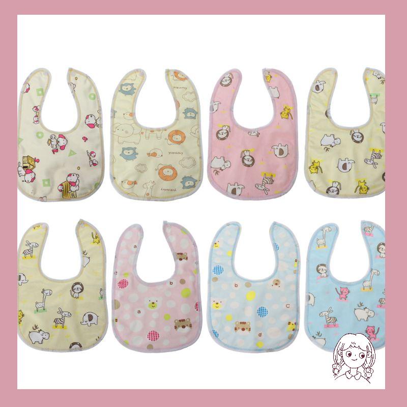 ผ้ากันเปื้อน ผ้ากํามะหยี่ พิมพ์ลายคริสตัล กันน้ํา สุ่มสี สําหรับเด็กทารก