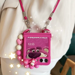 LUKEN สําหรับ Samsung Galaxy Z Flip7 Zflip5 เคสน่ารัก Rose ส…