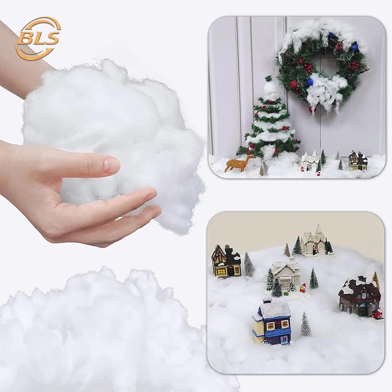 พร็อพเกล็ดหิมะปลอม ผ้าฝ้าย แนวโรแมนติก DIY สําหรับตกแต่งบ้าน ปาร์ตี้คริสต์มาส