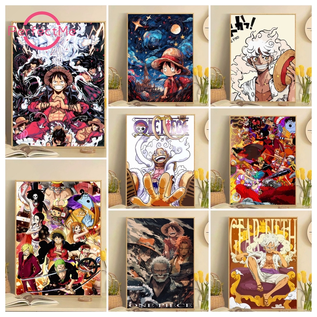 【PM】ชุดงานปักครอสติชเม็ดบีด ทรงเพชร อะคริลิค ทรงกลม ลายอนิเมะ One Piece 5D ขนาด 30x40 ซม. สําหรับตกแต่งบ้าน 卡通 5244
