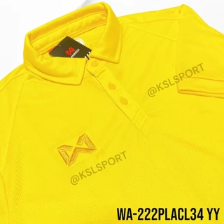 Warrix เสื้อโปโลวอริกซ์ ใส่ทำงาน ใส่สบาย ไม่ต้องรีด สีล้วนรุ่น WA-222PLACL34 ม่วง,ขาว,เหลือง