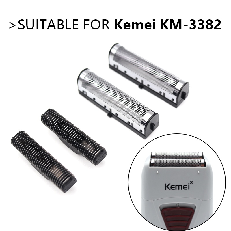 ชุดใบมีดโกนหนวด แบบเปลี่ยน สําหรับ Kemei KM-3382