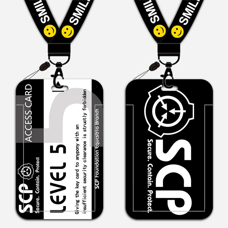 ซองใส่บัตรทํางาน พร้อมสายคล้องคอ แบบพลาสติกแข็ง สําหรับรองพื้น scp