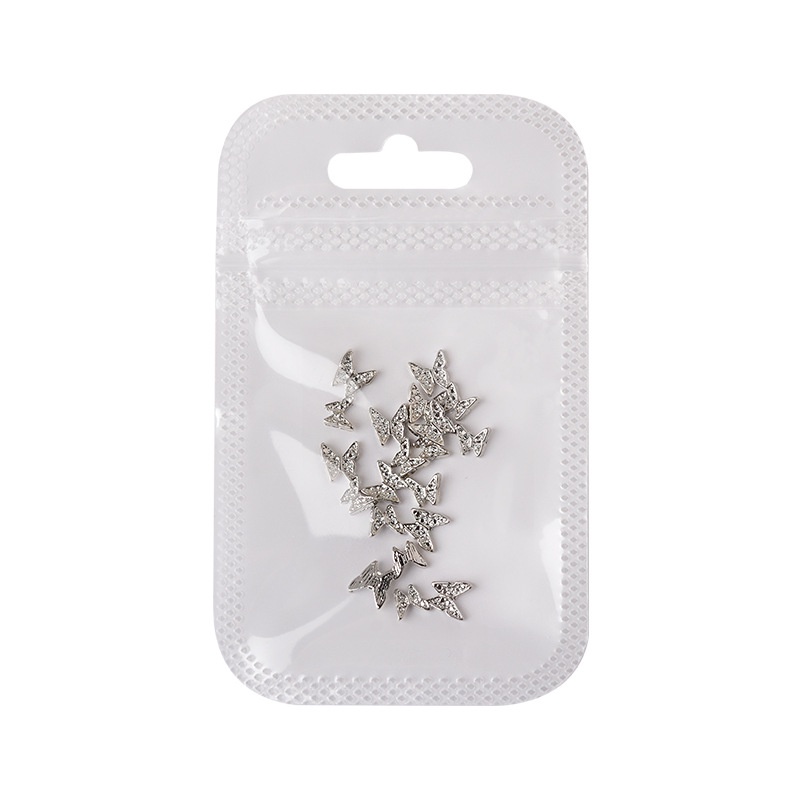 โบว์โลหะอัลลอย รูปปีกผีเสื้อ ขนาดใหญ่ หรูหรา สําหรับตกแต่งเล็บ 10 ชิ้น - รูปที่ 3