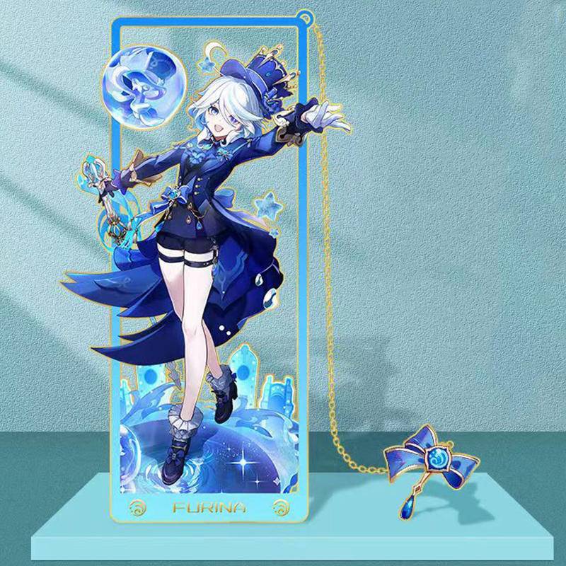 Genshin Impact ที่คั่นหนังสือโลหะ แบบกลวง ลาย Furina Raiden Shogun Yae Miko Zhongli Keqing Xiao Hu Tao Nahida Kaedehara Kazuha