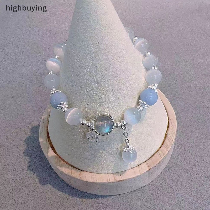 [highbuying] สร้อยข้อมือ โอปอล ตาแมว คริสตัล สีฟ้า สมบัติ ดาว ดวงจันทร์ เครื่องประดับผู้หญิง ปาร์ตี้ ใหม่ พร้อมส่ง
