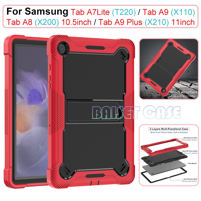 เคสโทรศัพท์มือถือ ป้องกันกระแทก แบบเต็มตัว สําหรับ Samsung Tab A9 X110 A9+ A9 Plus X210 A7 Lite T220 A8 X200