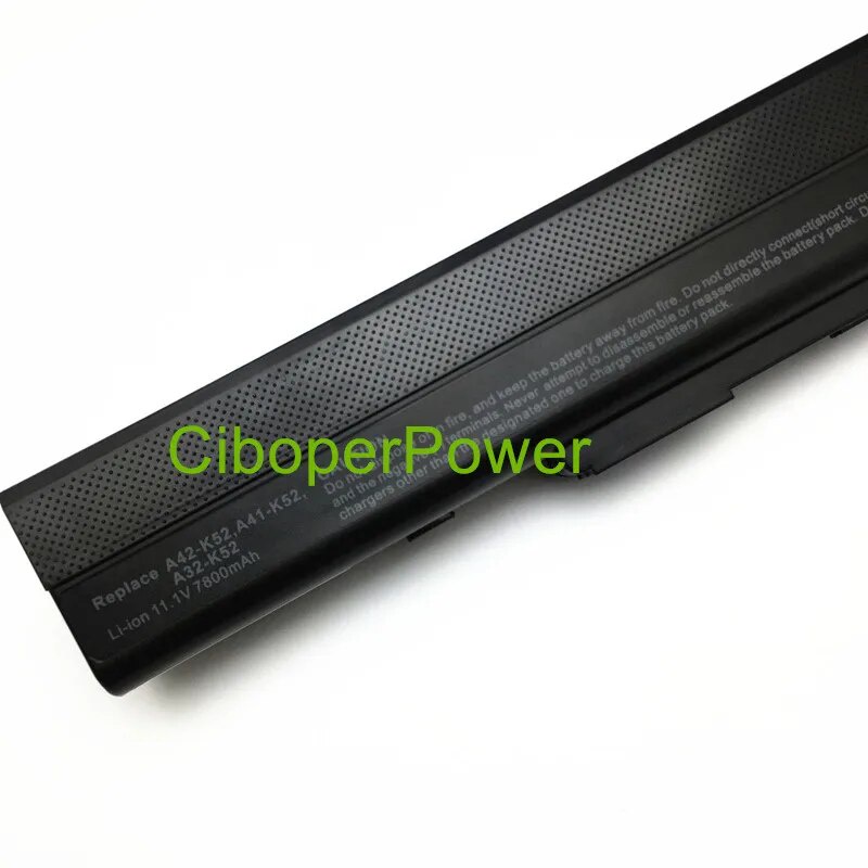 แบตเตอรี่แล็ปท็อป 9  cell 7800MAH   A52 A52J K42 K42F K52F K52J Series 70-NXM1B2200Z A32-K52,A42-K52