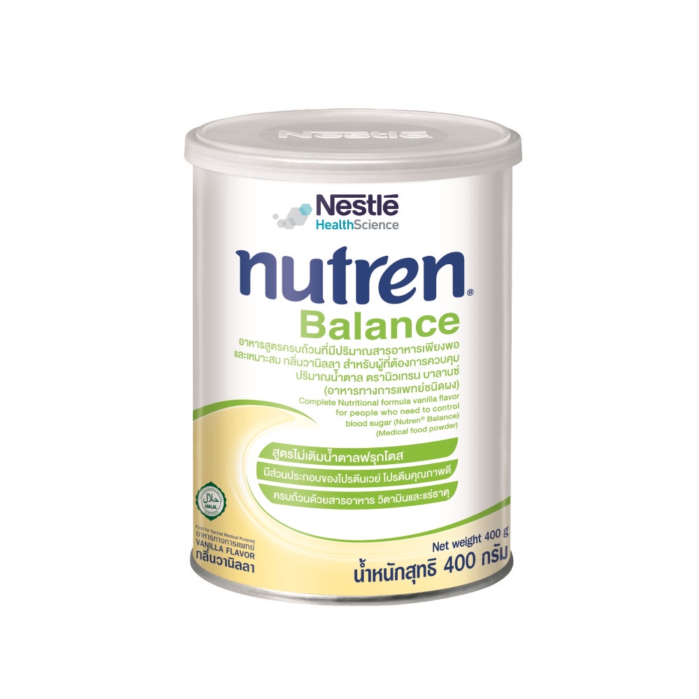 Nutren Balance อาหารเสริมทางการแพทย์มีเวย์โปรตีน มีเวย์โปรตีน 400 กรัม