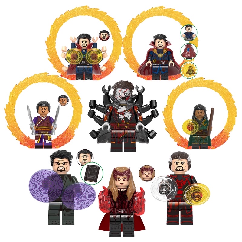 Super Heros Doctor Stranger Series Defender Master Mordo Wong Scarlet Witch อิฐตัวเลขอาคารบล็อกของเล