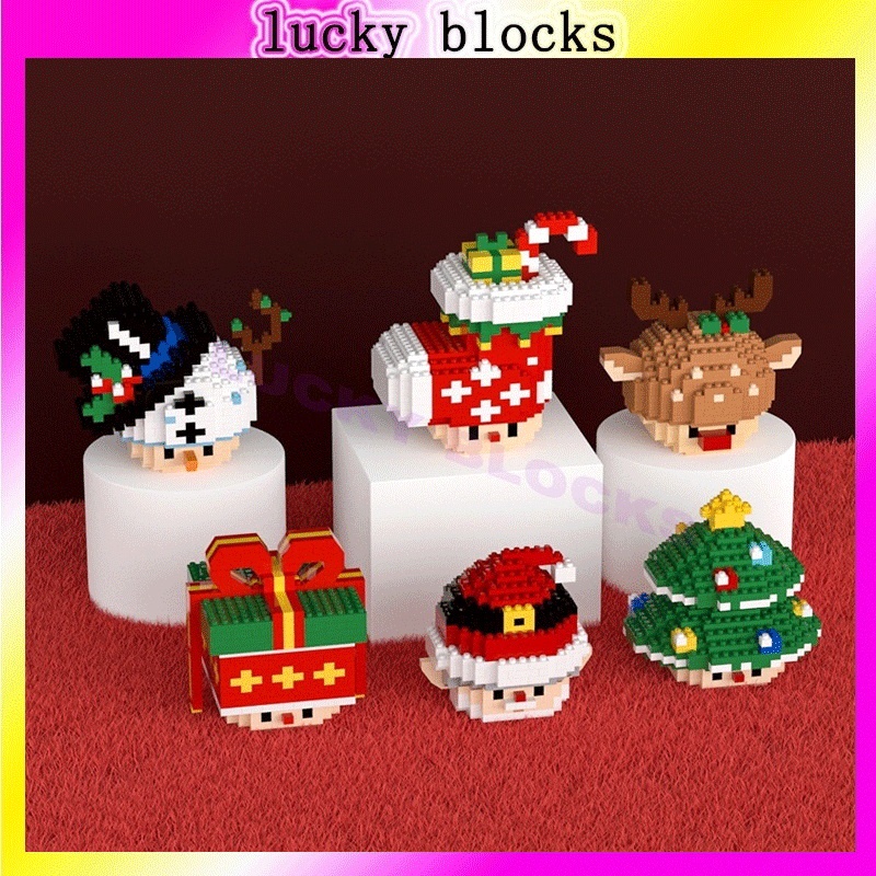 Nano building blocks บล็อกตัวต่อนาโน รูปซานตาคลอส สโนว์แมน หมี คริสต์มาส DIY ของเล่นสําหรับเด็กผู้ชาย และเด็กผู้หญิง ของขวัญวันเด็ก