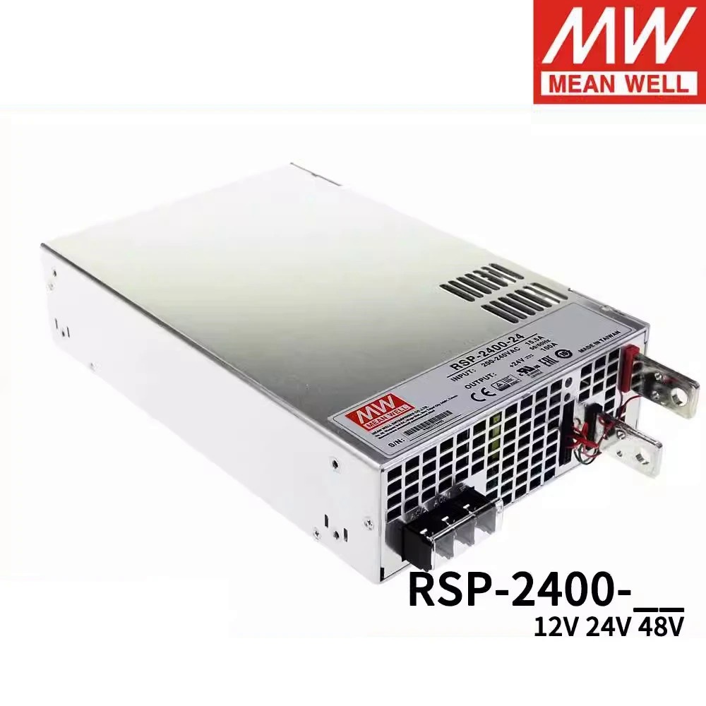 ไต้หวัน MEAN WELL RSP-2400-12 RSP-2400-24 RSP-2400-48 2400W PFC AC DC แหล่งจ่ายไฟเอาต์พุตเดียว Switching Power Supply**-&