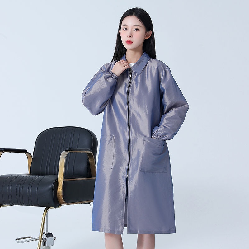 ☑ขายดีมาก💥เสื้อกาวน์ช่างตัดผม​แบบกระดุมแขนยาวแขนสั้น ผ้ากันเปื้อน สําหรับช่างตัดผม เหมาะกับผู้ชาย และผู้หญิง SIZE M-XL