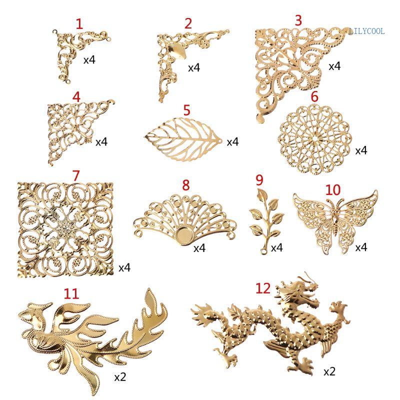 【CH*】ไส้เรซิ่นอีพ็อกซี่ ทองแดง แบบบาง ลายผีเสื้อ ใบมังกร DIY สําหรับทําเครื่องประดับ