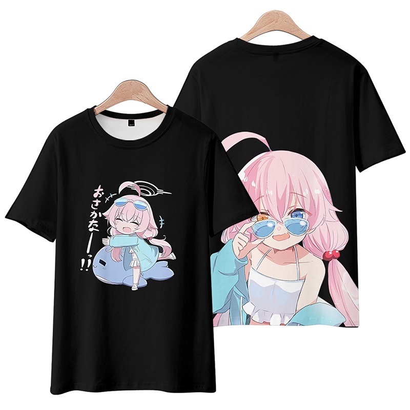 คำแนะนำยอดนิยม ใหม่ เสื้อยืดลําลอง แขนสั้น มีฮู้ด พิมพ์ลายอนิเมะ Takanashi Hoshino ทรงหลวม สไตล์เกาหลี สําหรับผู้ชาย ผู้
