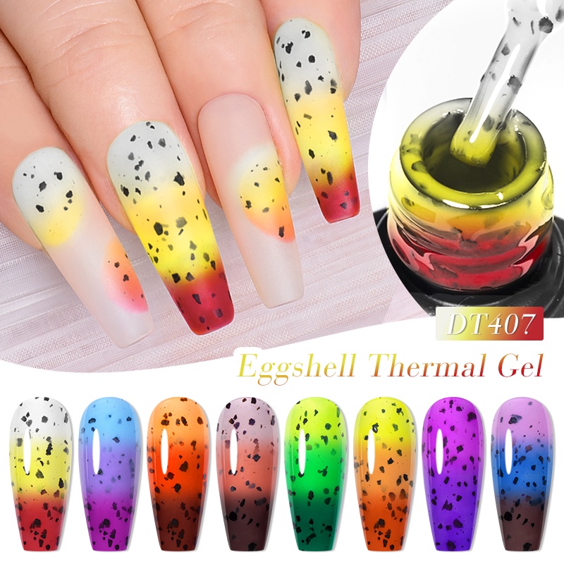 MEET ACROSS ยาทาเล็บเจล เปลี่ยนสีตามอุณหภูมิ 7 มล. สําหรับตกแต่งเล็บ