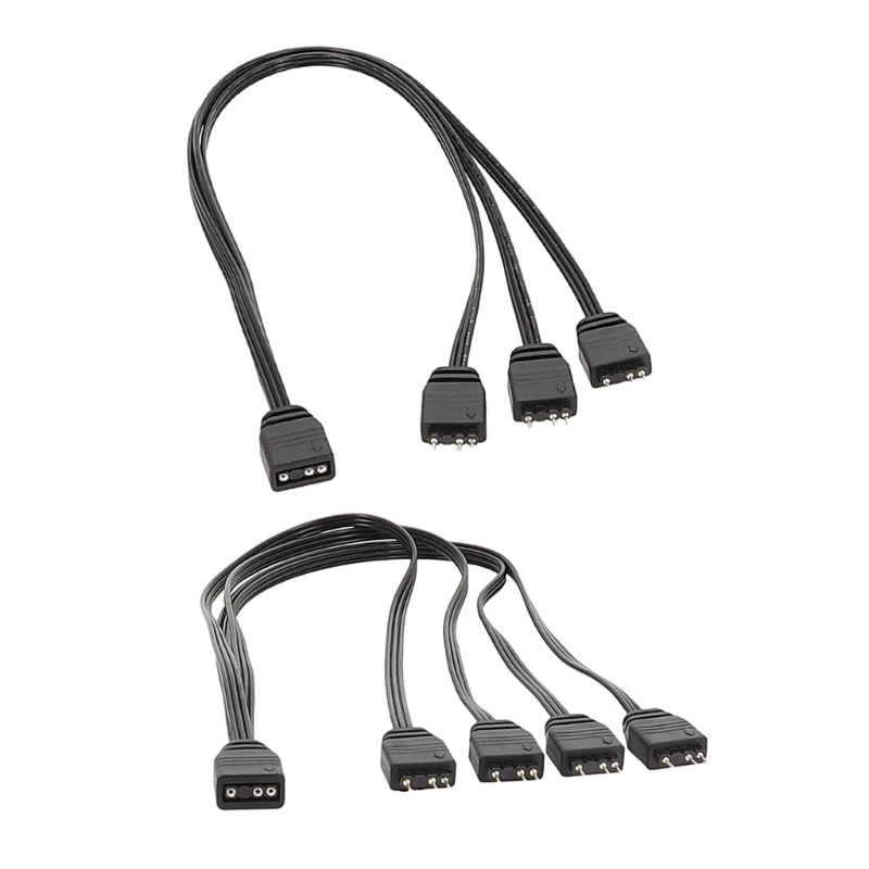 R* ยืดหยุ่น 5V 3Pin ARGB Splitter Cable สําหรับ ARGB LED Strips ARGB พัดลม LED Sync สาย