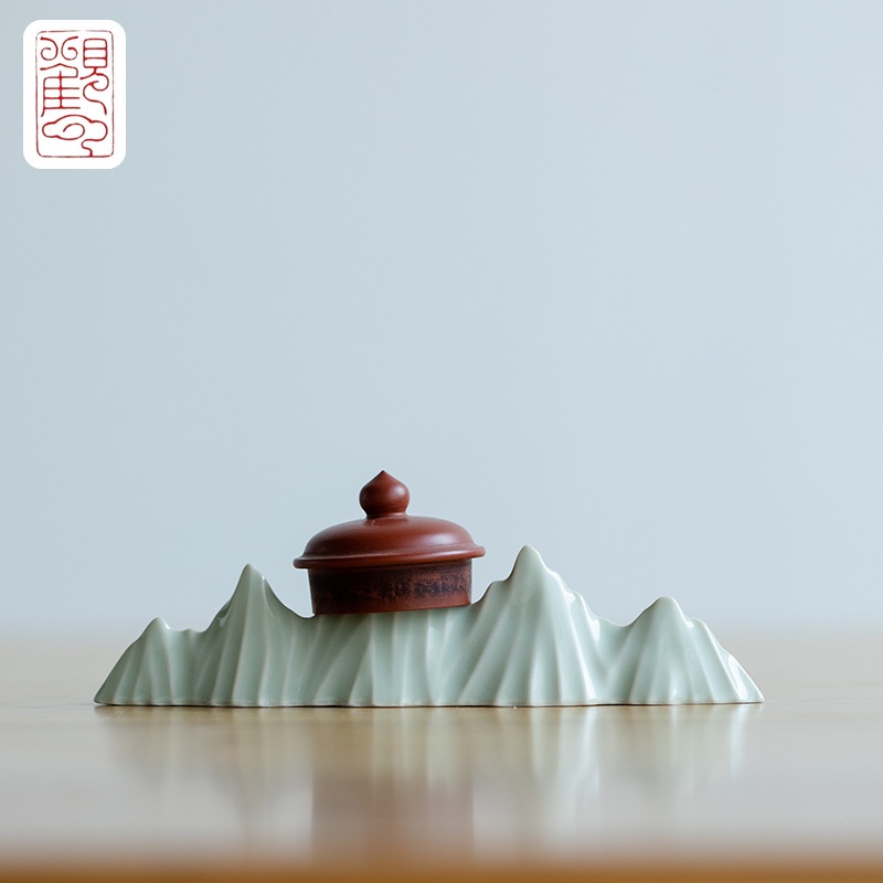 [Guanyun] Song Qingglaze Mountain Pen Holder Four Treasures Study Room Brush Holder Ceramic Mountain