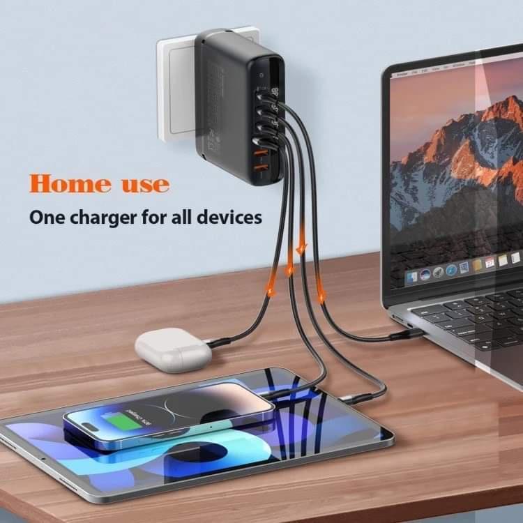 LDNIO A6140C 140W GaN โทรศัพท์โน้ตบุ๊คแล็ปท็อป Desktop Charger / PD 3.0 + QC 4.0 Super Fast Quick Ch